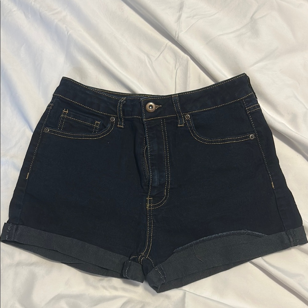 Forever 21 Black Jean Shorts High-Waisted Classic